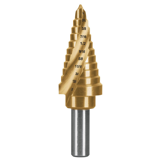 Broca escalonada titanio 11 escalones 1/4' a 7/8', Expert, 101554