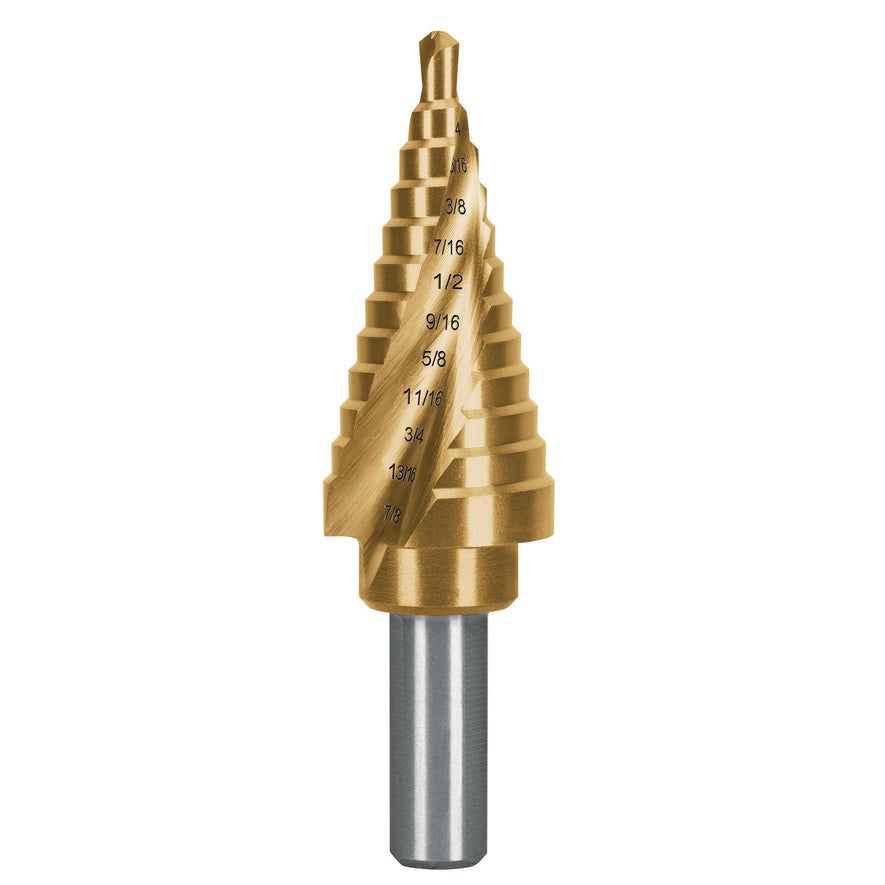 Broca escalonada titanio 12 escalones 3/16' a 7/8', Expert, 101553