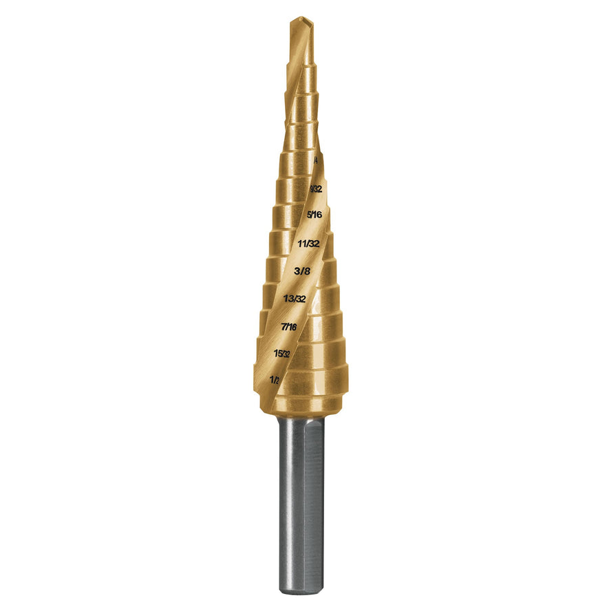 Broca escalonada titanio 13 escalones 1/8' a 1/2', Expert Caja con 3, 101551