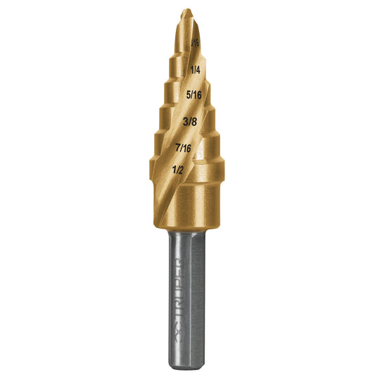 Broca escalonada titanio 6 escalones 3/16' a 1/2', Expert Caja con 3, 101550