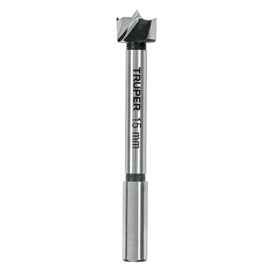 Broca forstner 15 mm para madera, TRUPER Caja con 4, 102318