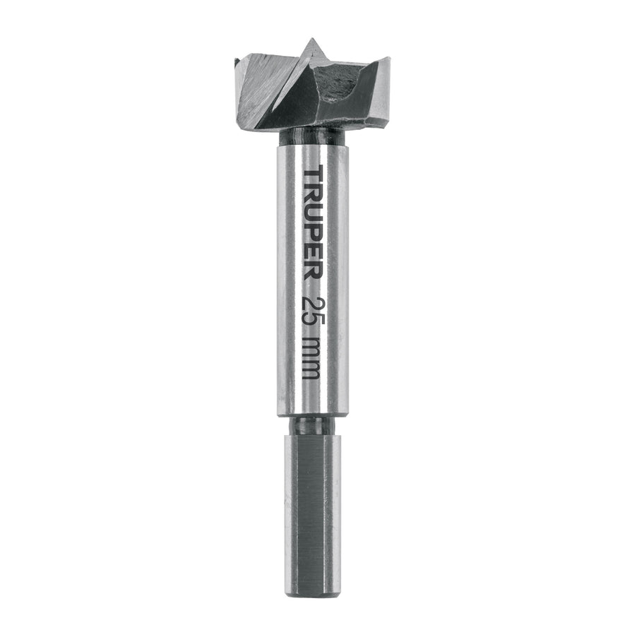Broca forstner 25 mm para madera, TRUPER Caja con 4, 102370
