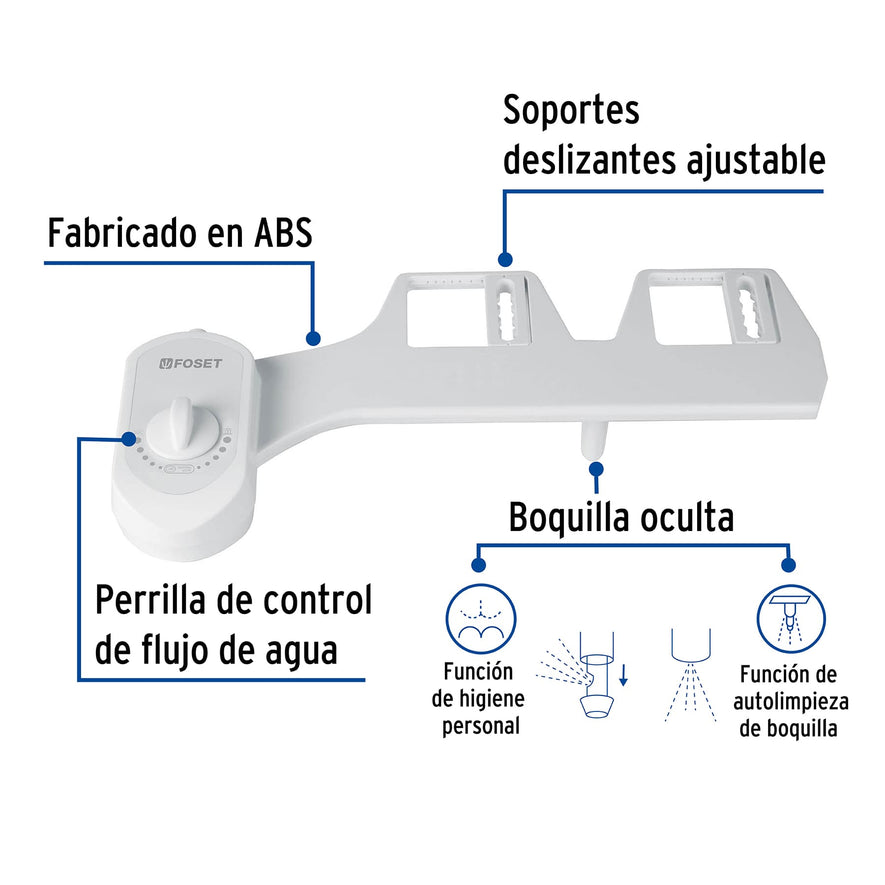 Bidet para WC de 2 piezas, Foset Caja con 2, 49144