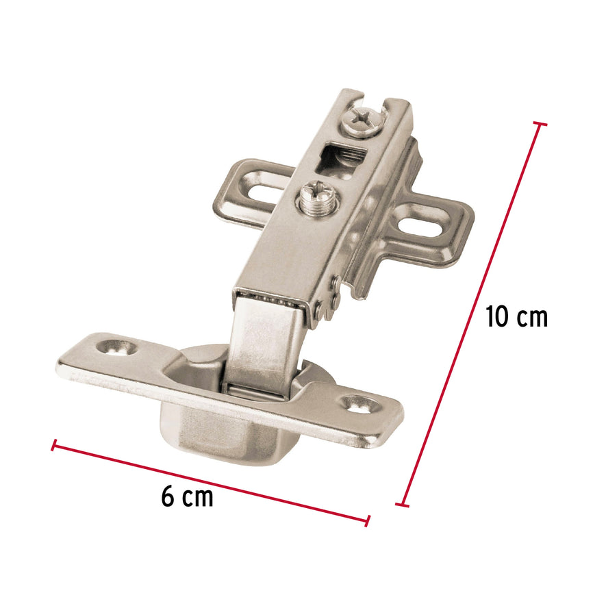 Bolsa c/2 bisagras bidimensionales de 110° cobertura media Caja con 6, 43161