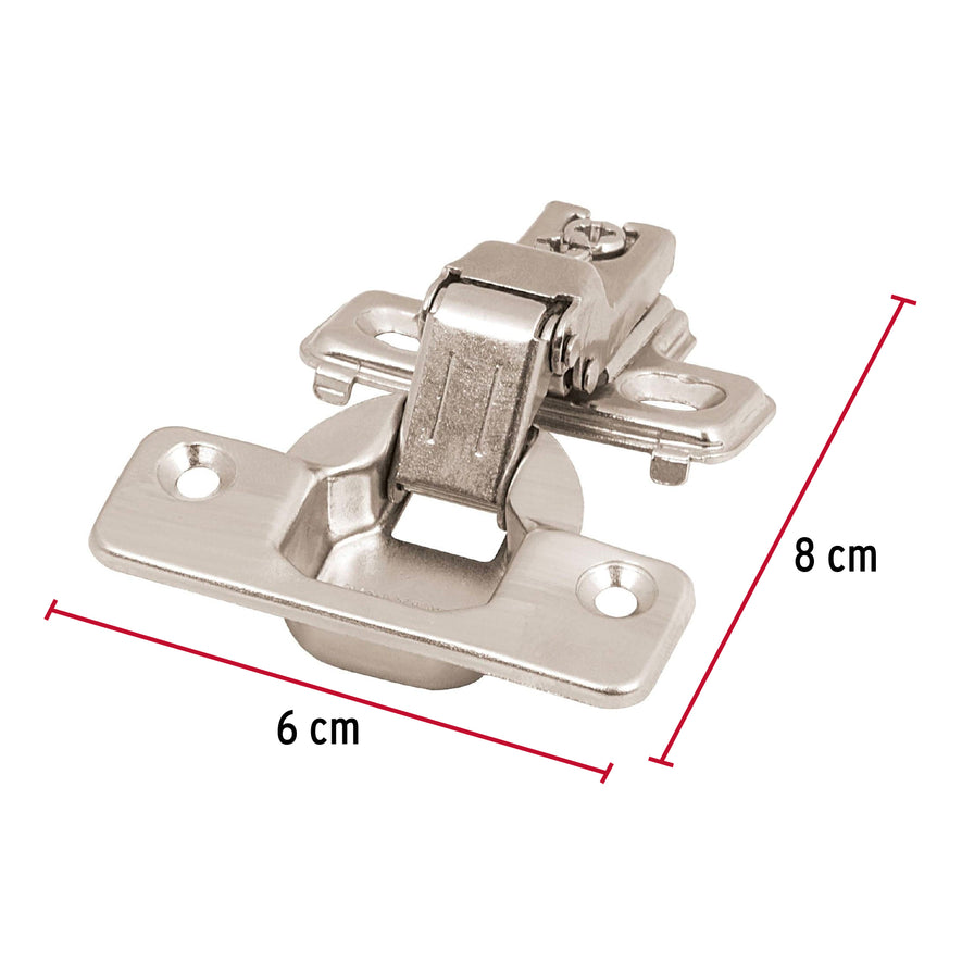 Bolsa c/2 bisagras bidimensionales de brazo corto,c completa Caja con 4, 43164