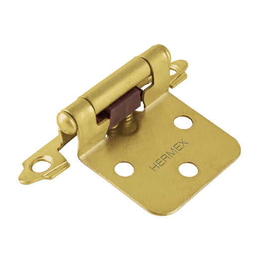 Bolsa con 2 bisagras parche de 7cm, latonado, Hermex Caja con 20, 49205