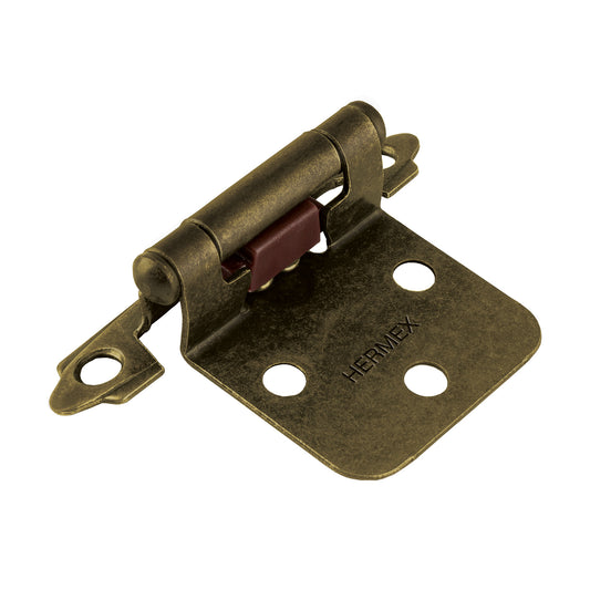 Bolsa con 2 bisagras parche de 7cm, latón antiguo, Hermex Caja con 20, 49206