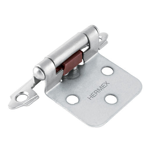 Bolsa con 2 bisagras parche de 7cm, niquelado, Hermex Caja con 20, 49207