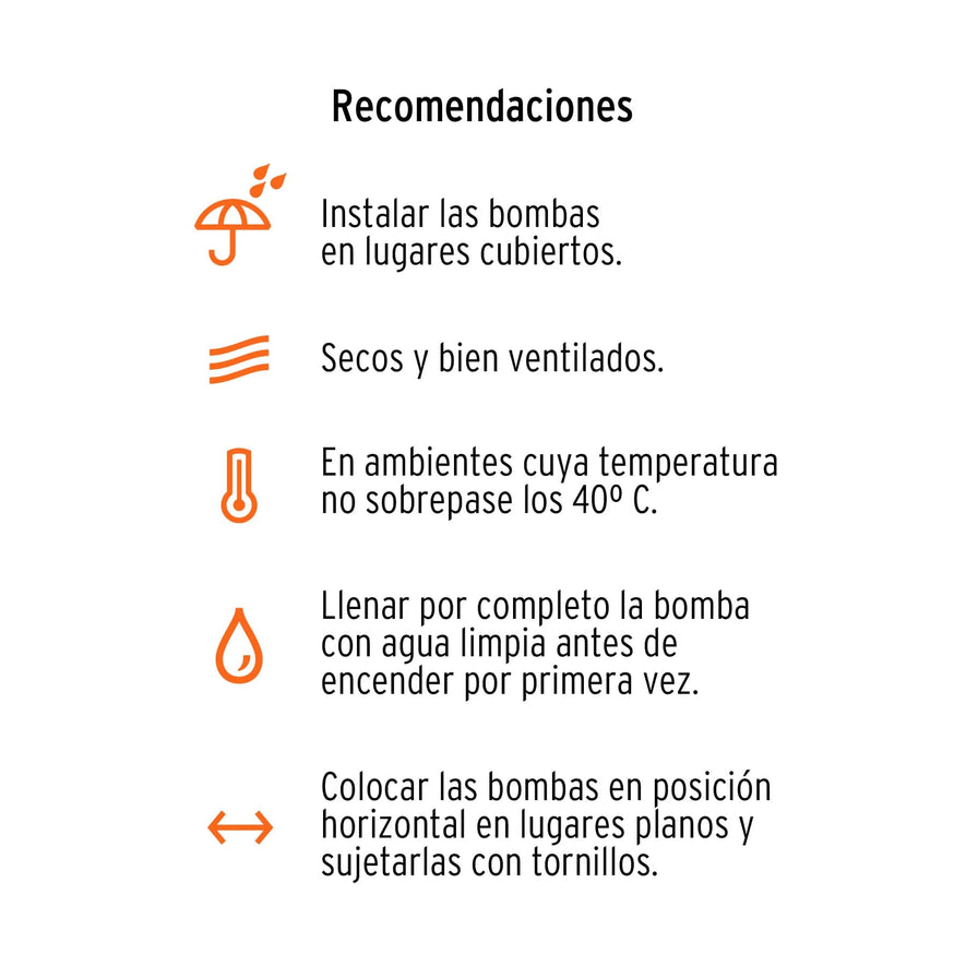 Bomba periférica 1 HP, altura máxima 60 m, Truper, 12114