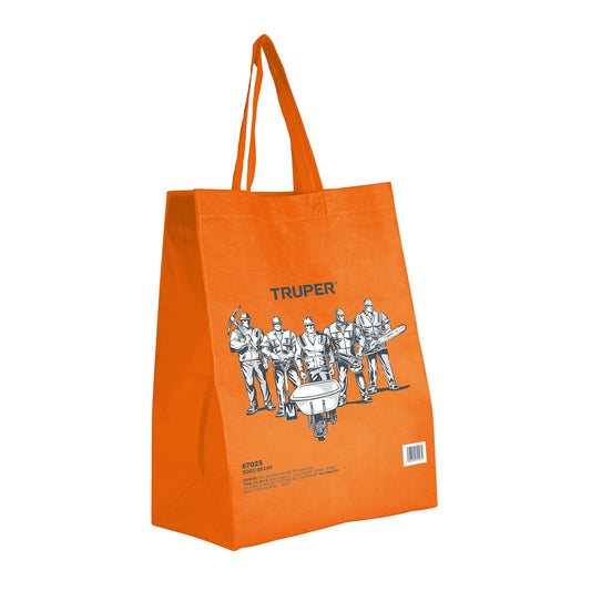 Bolsa ecológica naranja de 38 x 49 cm, Truper Caja con 100, 67025