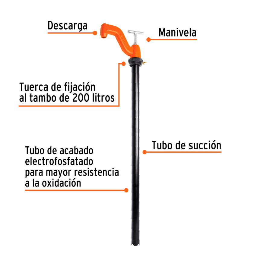 Bomba extractora de solventes con manija tipo 'T', Truper, 16853
