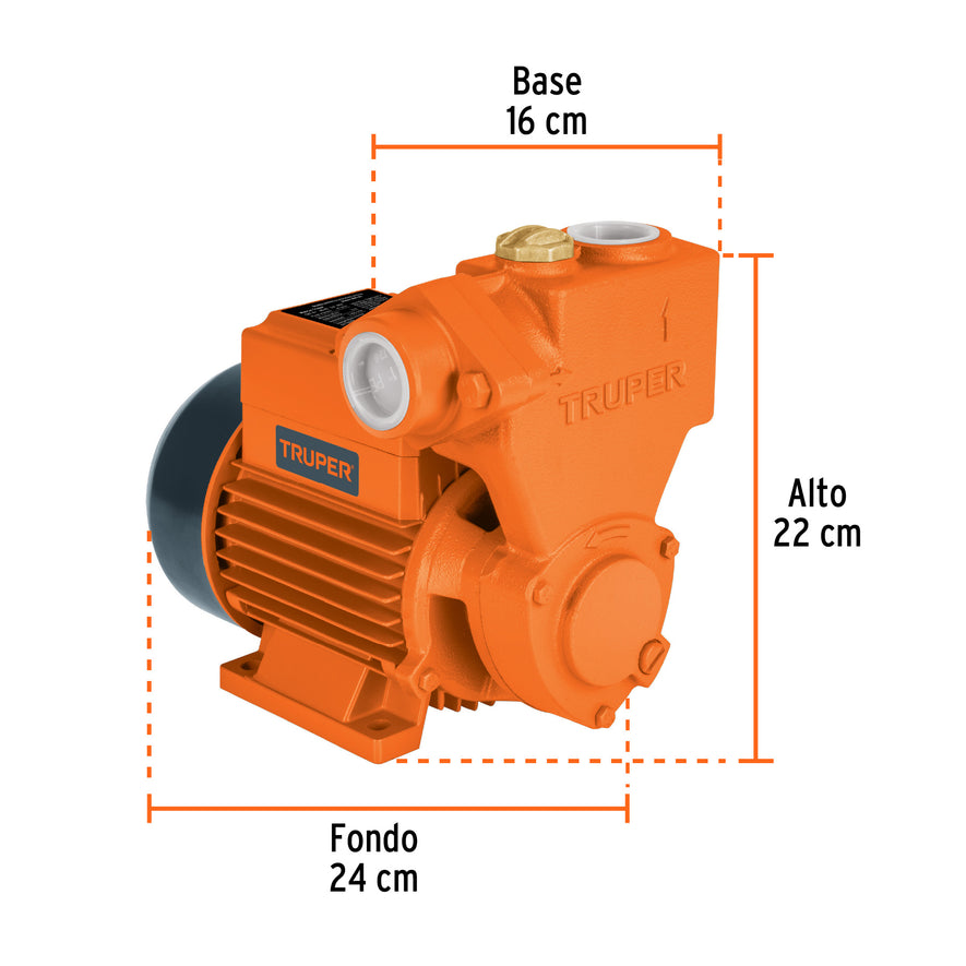 Bomba periférica autocebante, 1/2 HP, TRUPER, 12780