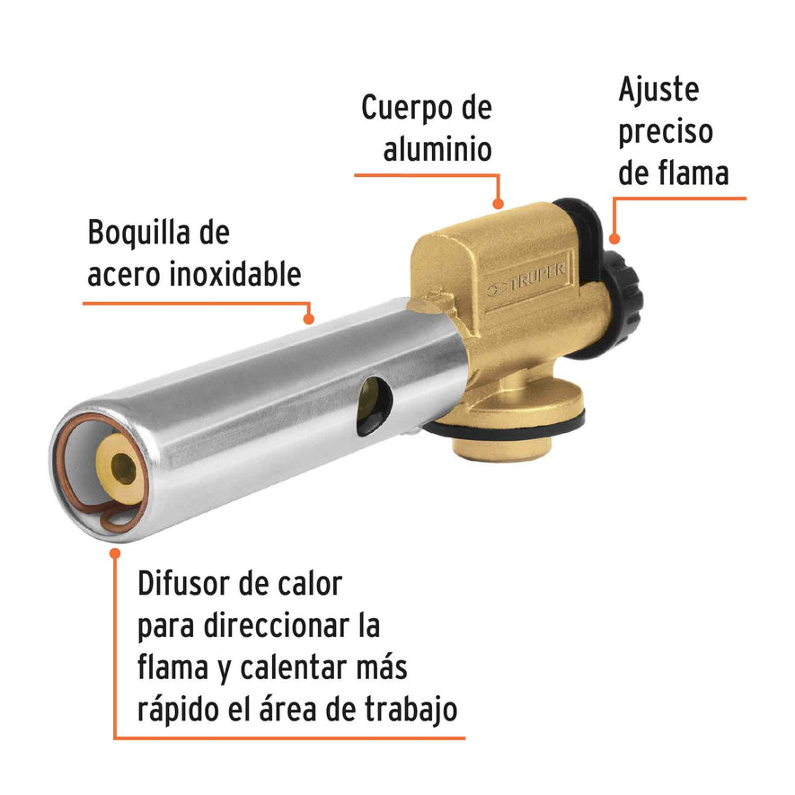 Boquilla c/encendido electrónico para lata c/válvula roscada Caja con 6, 11924