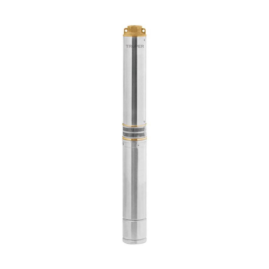 Bomba sumergible, tipo bala, 1-1/2HP, a/limpia, 220V, Truper, 102976