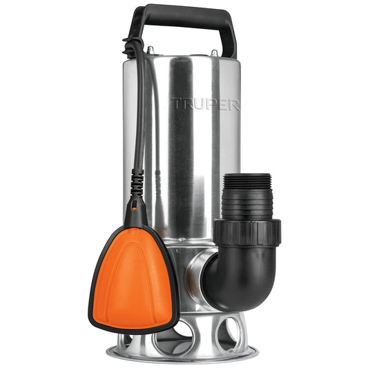 Bomba sumergible acero inoxidable,agua sucia,1-1/2HP, TRUPER, 12608