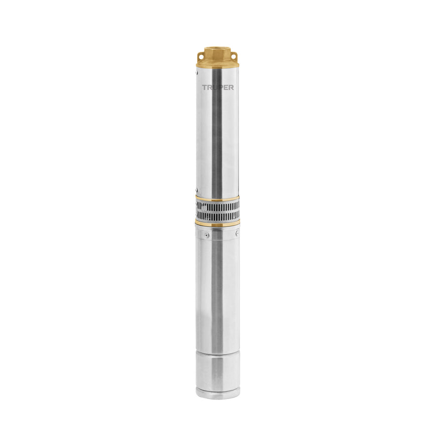 Bomba sumergible, tipo bala, 1 HP, a/limpia, 220V, Truper, 102975
