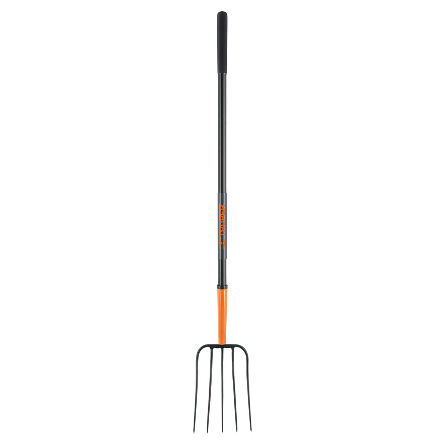 Bieldo para paja, 5 dientes, mgo largo de acero 48' TRUPER Caja con 3, 102101