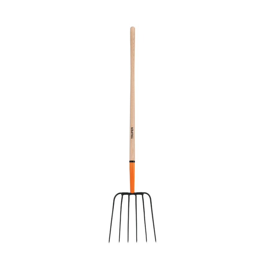Bieldo para paja, 6 dientes, mgo largo 48', TRUPER, 11009