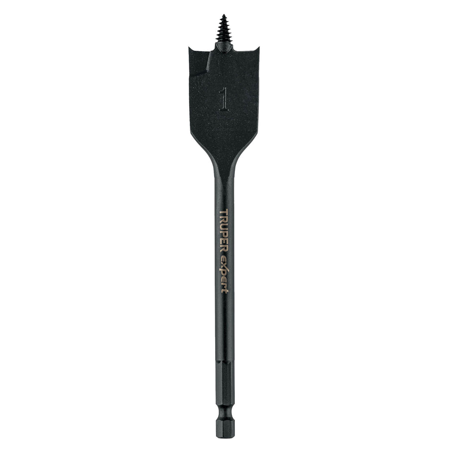 Broca plana de manita 1-1/4' para madera, Truper Expert Caja con 3, 101516