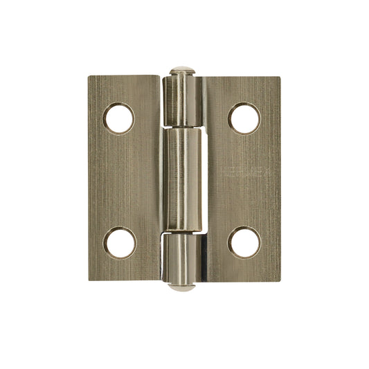 Bisagra rectangular 1' latón antiguo, Hermex Caja con 20, 46909