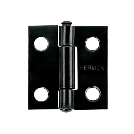 Bisagra rectangular 1' negra, Hermex Caja con 20, 45632