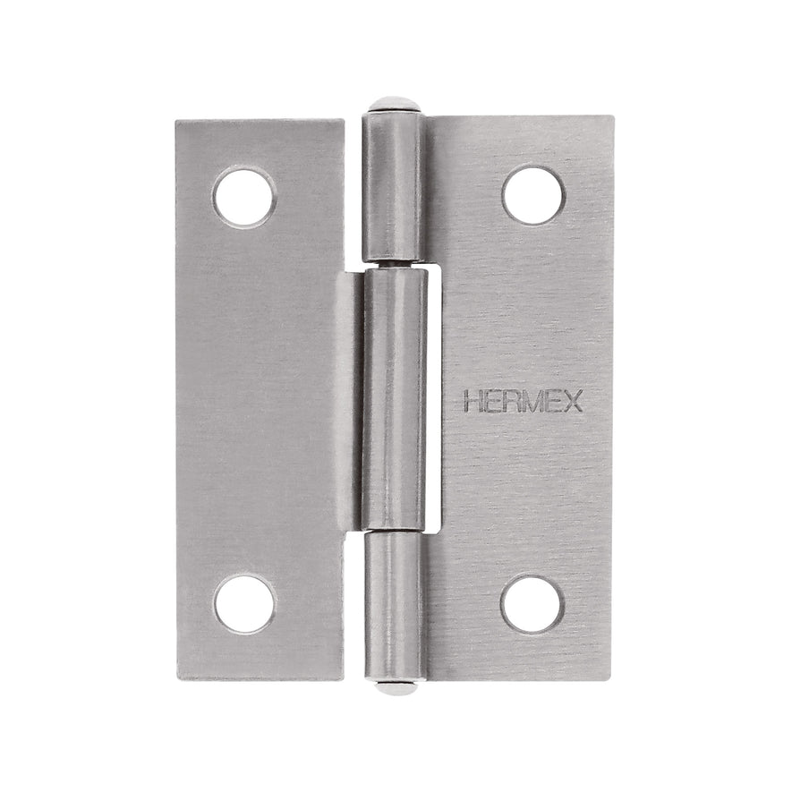 Bolsa con 2 bisagras rectangulares 2', acero pulido Caja con 6, 45683