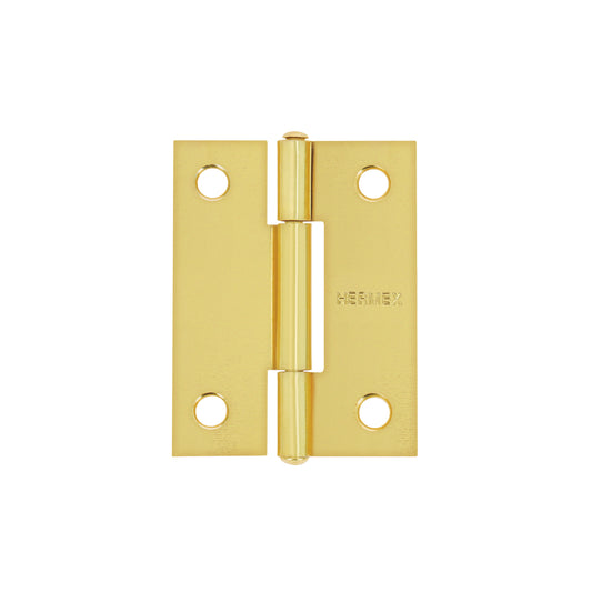 Bisagra rectangular 2' acero latonado, Hermex Caja con 20, 43194