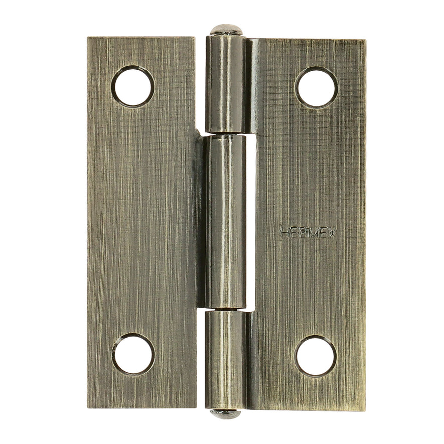 Bisagra rectangular 2' latón antiguo, Hermex Caja con 20, 46911