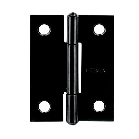 Bisagra rectangular 2' negra, Hermex Caja con 20, 45634