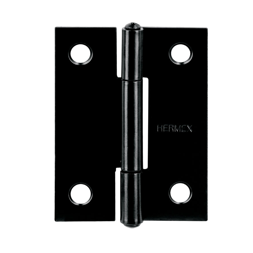 Bisagra rectangular 2' negra, Hermex Caja con 20, 45634