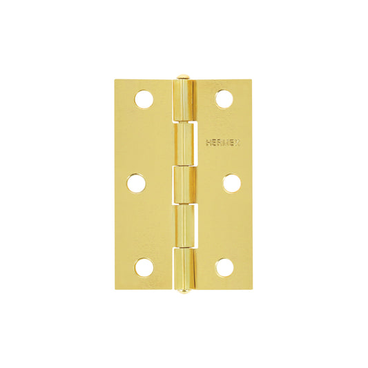 Bisagra rectangular 2-1/2' acero latonado, Hermex Caja con 20, 43195