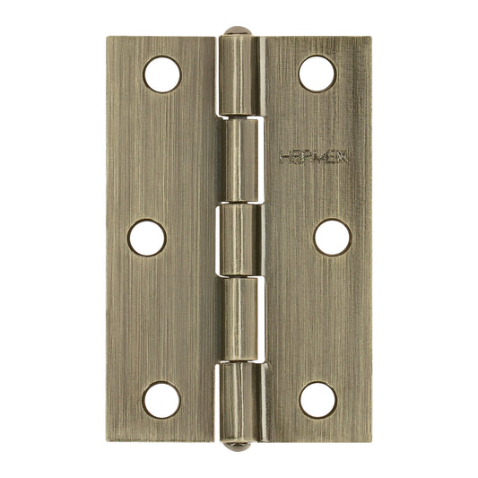 Bisagra rectangular 2-1/2' latón antiguo, Hermex Caja con 20, 46912