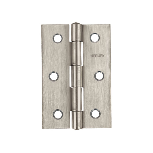 Bisagra rectangular 2-1/2' acero inoxidable, Hermex Caja con 10, 43202