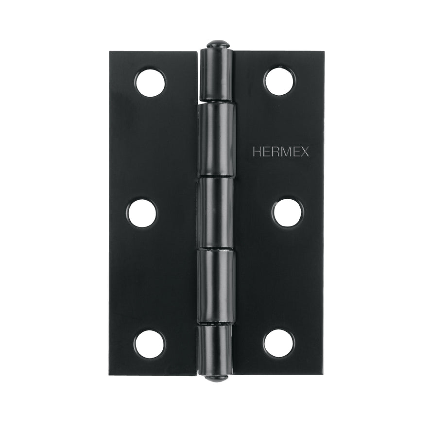Bisagra rectangular 2-1/2' negra, Hermex Caja con 20, 45635