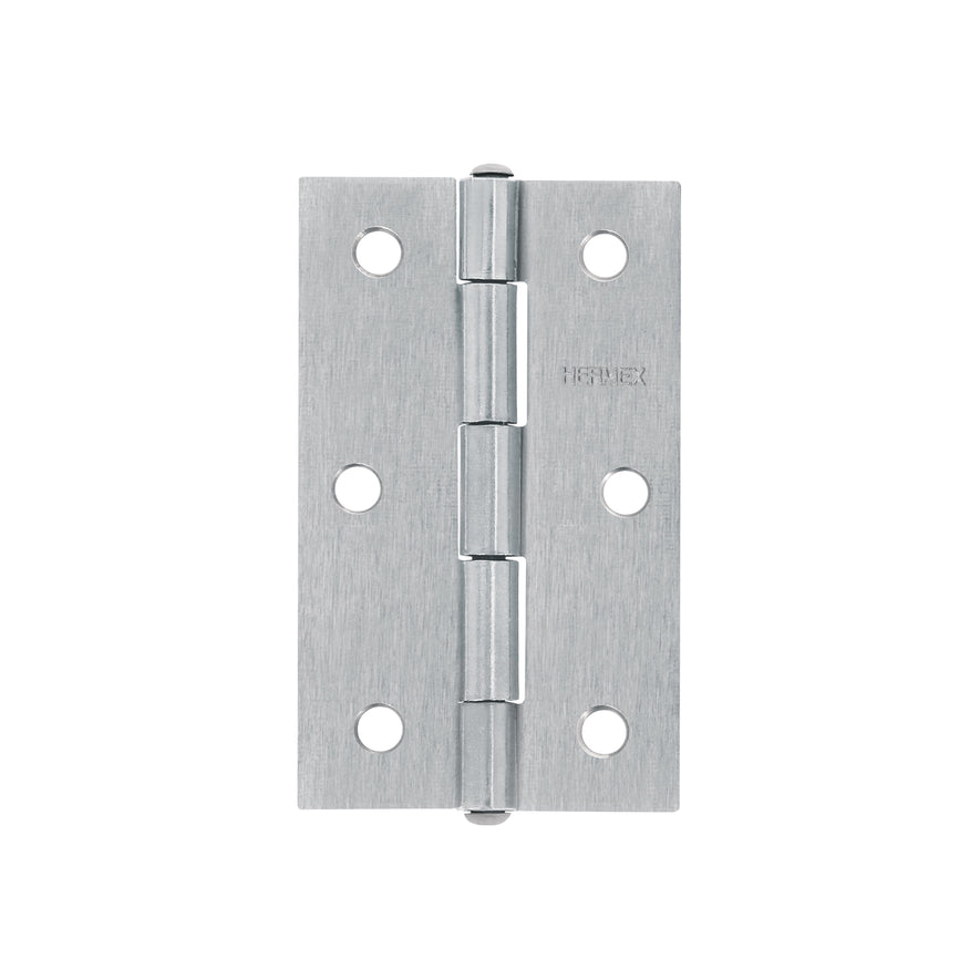 Bisagra rectangular 3-1/2' acero pulido, Hermex Caja con 10, 43190