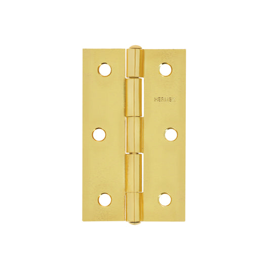 Bisagra rectangular 3-1/2' acero latonado, Hermex Caja con 10, 43197