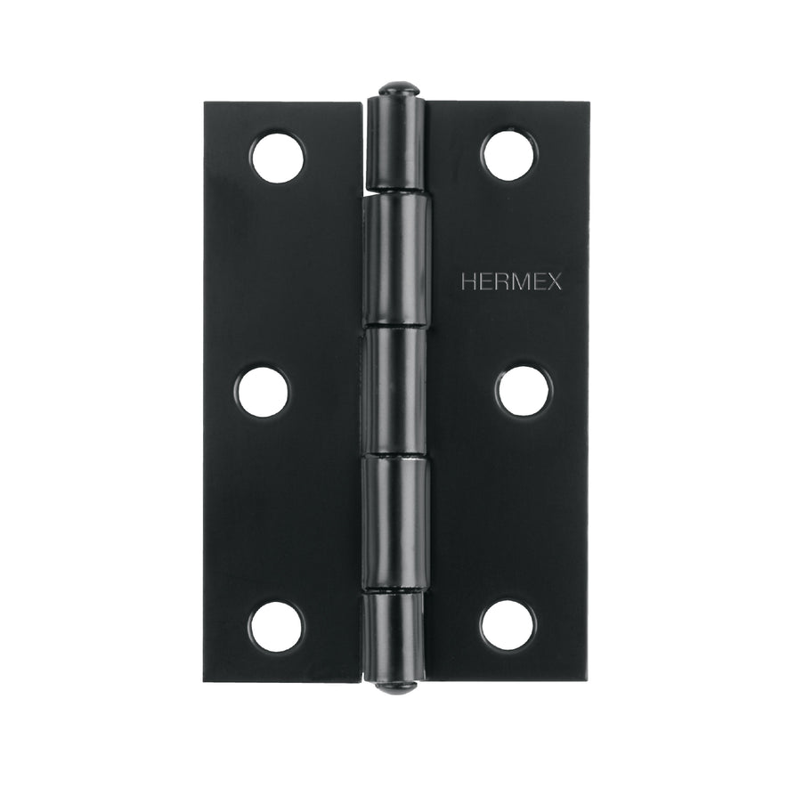 Bisagra rectangular 3-1/2' negra, Hermex Caja con 10, 45637