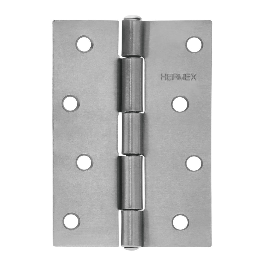 Bolsa con 2 bisagras rectangulares 4', acero pulido Caja con 6, 45687