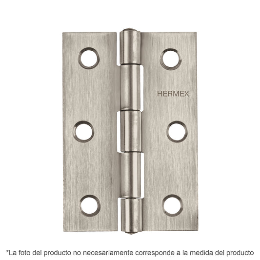 Bisagra rectangular 4' acero inoxidable, Hermex Caja con 10, 43205