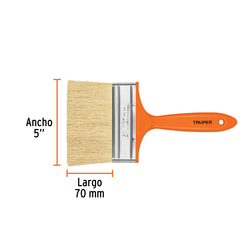 Brocha para encalar e impermeabilizar de 5', mango plástico Caja con 6, 14493