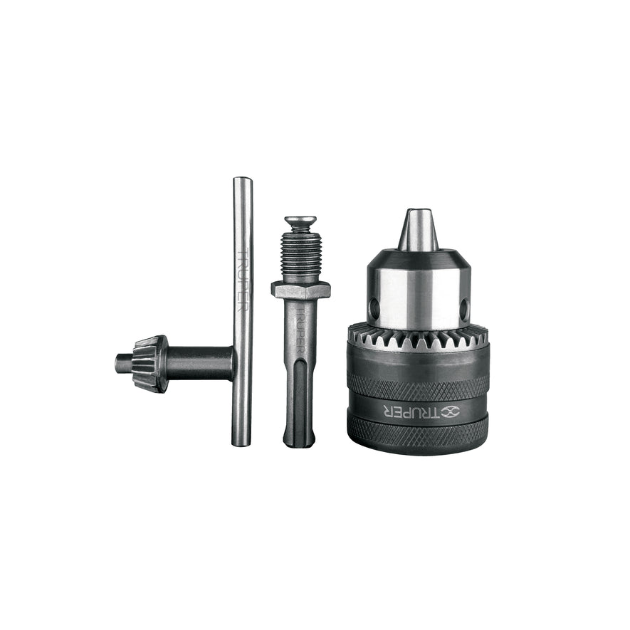 Broquero de 1/2' c/llave y adaptador SDS Plus p/rotomartillo Caja con 6, 102475