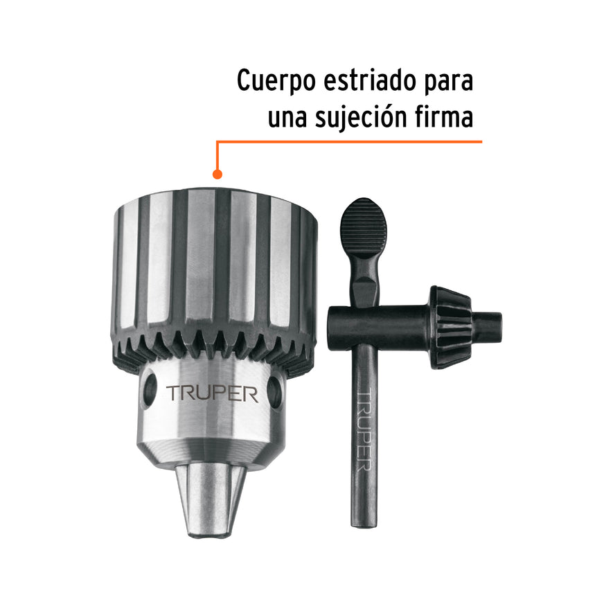 Broquero 5/8' c/llave p/taladro d/piso TAPI-13/15/17,TRUPER Caja con 2, 102489