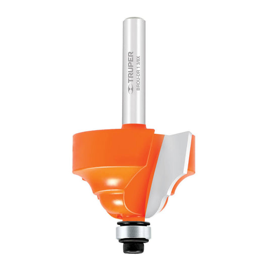 Broca para router, doble romana, 1-3/8' con balero, Truper Caja con 3, 11481