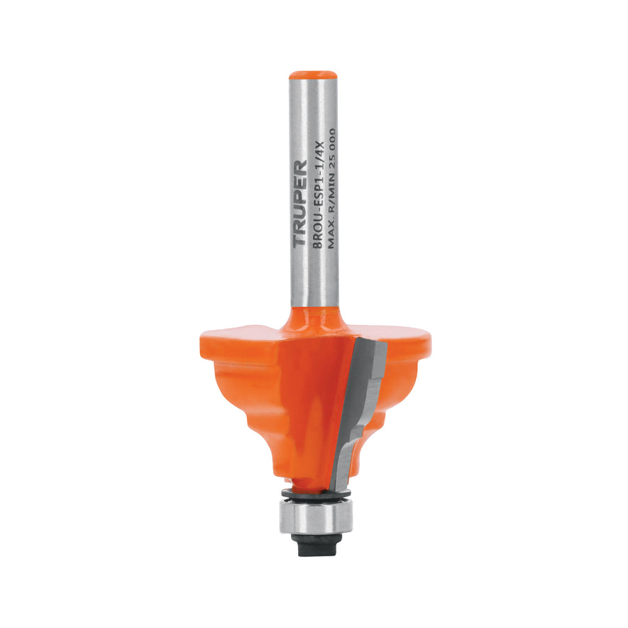 Broca para router, española, 1-1/4', con balero, Truper Caja con 3, 10676