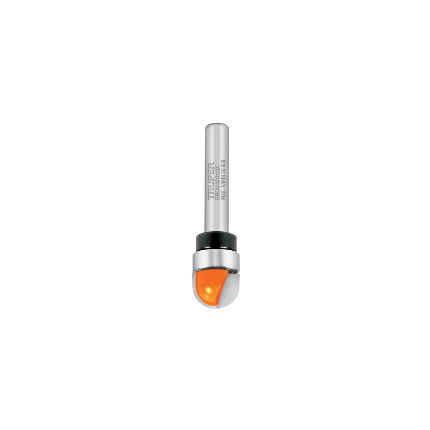 Broca para router, media caña, 1/2' con balero, Truper Caja con 3, 11464