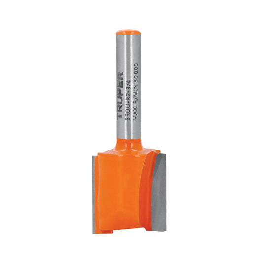 Broca para router, recta 2 filos, 3/4', Truper Caja con 3, 11459