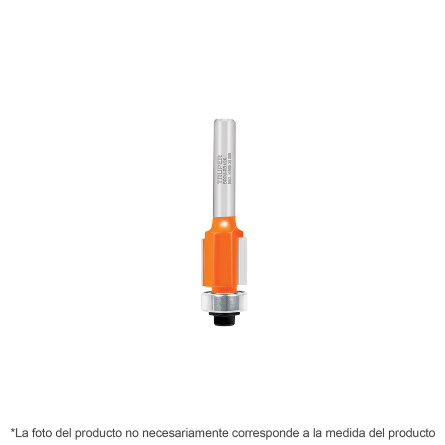 Broca para router, corte recto, 3/8' con balero, Truper Caja con 3, 102721