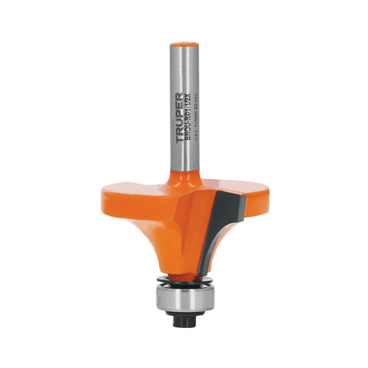 Broca para router, redondeado, 1-1/2' con balero, Truper Caja con 3, 11471