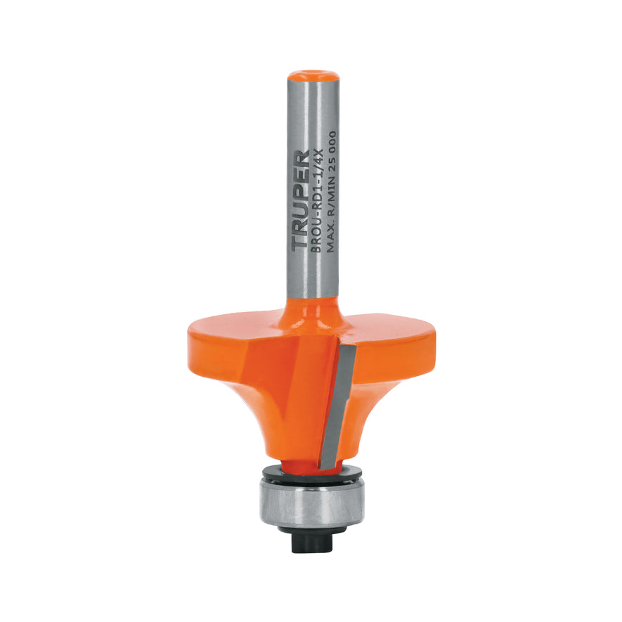 Broca para router, redondeado, 1-1/4' con balero, Truper Caja con 3, 11470