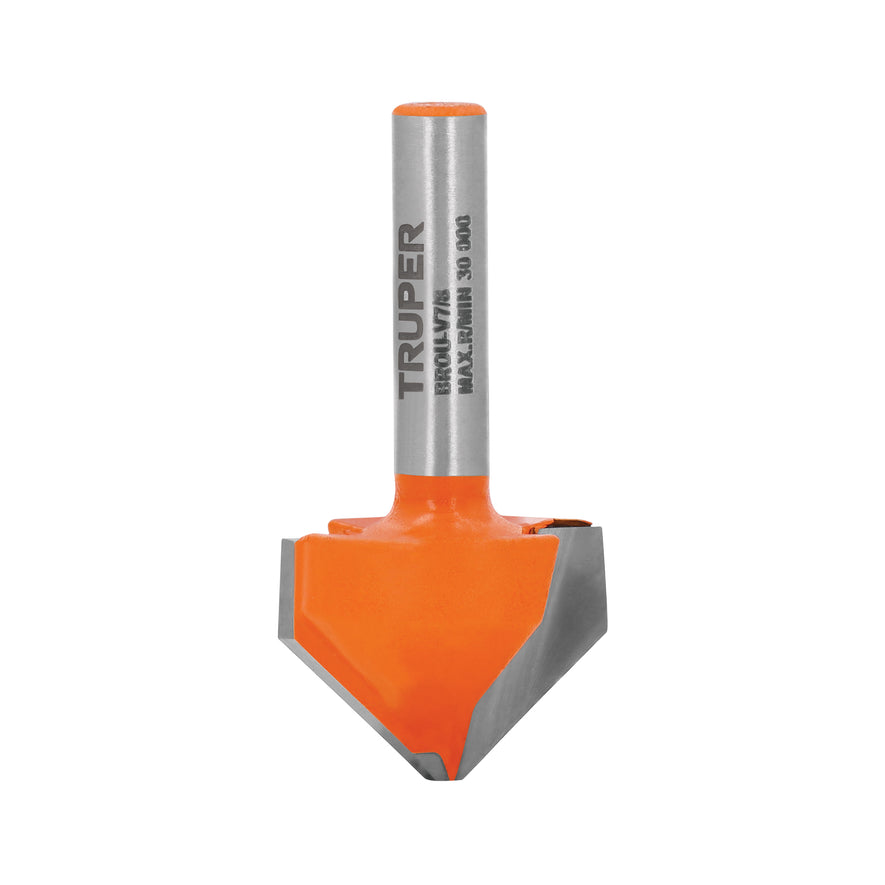 Broca para router, corte en 'V', 7/8', Truper Caja con 3, 11467